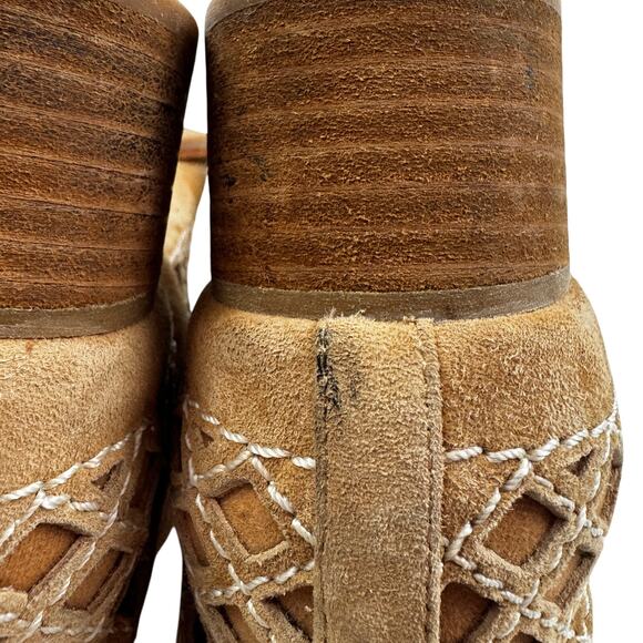 Jeffrey Campbell Taggart Laser Cut Lattice Leather Booties Women's Size 6.5 - Picture 12 of 12